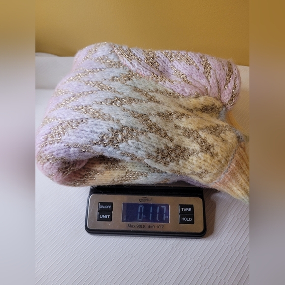 Strut and Bolt Rainbow Wool Blend Balloon Sleeve Sweater sz L - Picture 2 of 10